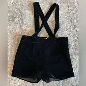 Nueces Black Suspender Shorts